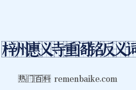 梓州惠义寺重阁铭反义词是什么意思的图片